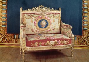 Louis XVI stijl liefdeszetel voor de salon van het Kasteel van Saint-Cloud, 1855